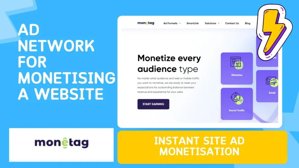 Screenshot of the Monetag platform showcasing its user-friendly interface for managing digital marketing campaigns.