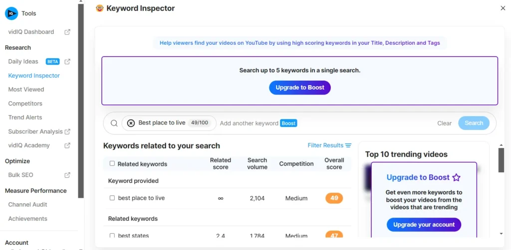 Keyword Research Tool for YouTube