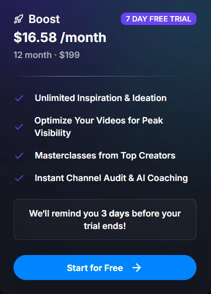 VidIQ Free and Paid Plans for YouTube Video Optimisation