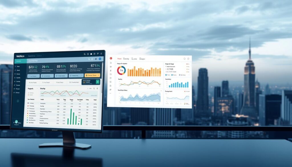 A sleek, modern software interface showcasing the key features of an advanced SEO ranking tool. In the foreground, a clean dashboard displays performance metrics, keyword insights, and optimization recommendations. In the middle ground, detailed reports and visualizations highlight the tool's analytical capabilities. The background features a city skyline, representing the global reach and impact of the software. Soft, directional lighting creates depth and emphasizes the software's intuitive design. The overall mood is one of productivity, efficiency, and empowerment for users seeking to improve their website's search engine visibility. Diib SEO Tool Software interface with a modern dashboard showing SEO metrics, keyword insights, and reports that highlight global reach and performance.
