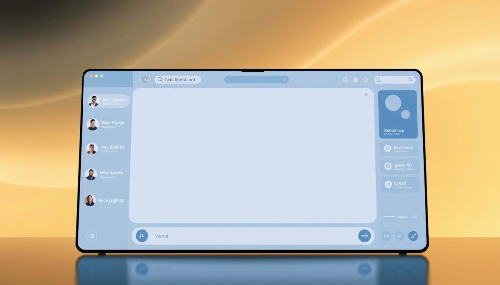 Sleek interface of a Top Free AI Chat Platforms Service with minimalist design, central chatbox, and soft lighting for a clean, professional feel.