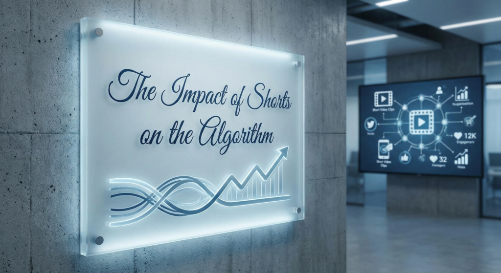 Visual sign showing the impact of Shorts on the YouTube algorithm update, highlighting changes in video performance and engagement in modern content strategies.